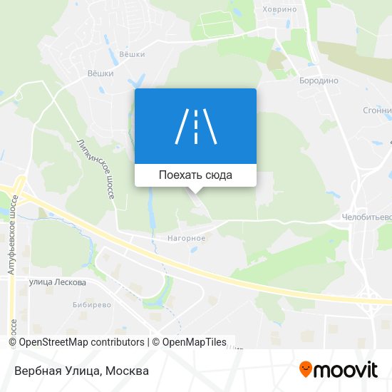 Карта Вербная Улица