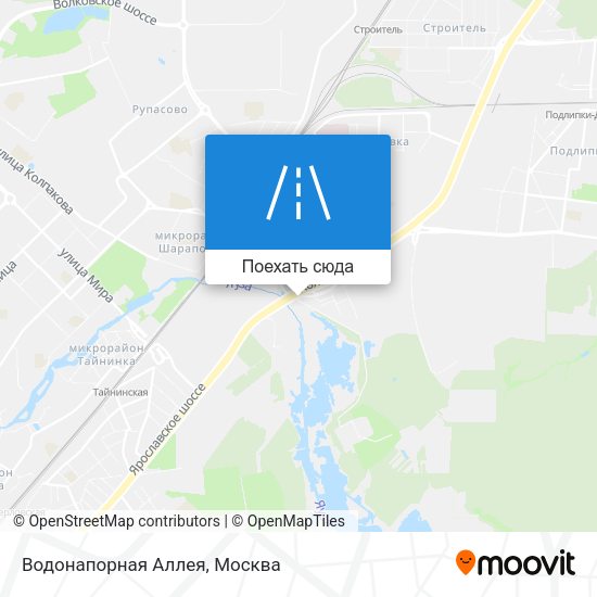 Карта Водонапорная Аллея