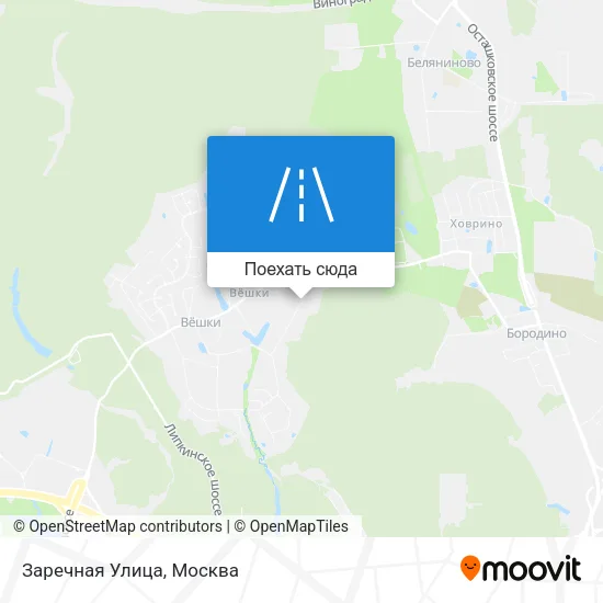 Карта Заречная Улица
