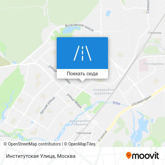 Карта Институтская Улица