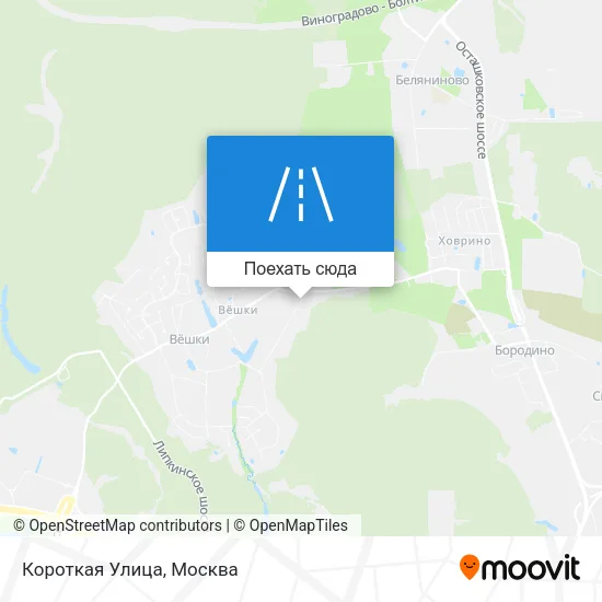 Карта Короткая Улица