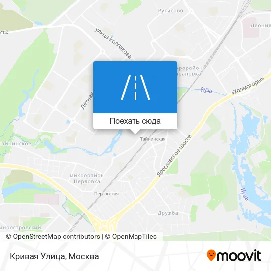 Карта Кривая Улица