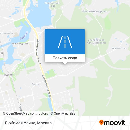 Карта Любимая Улица