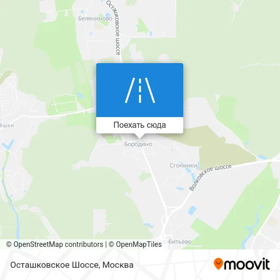 Карта Осташковское Шоссе