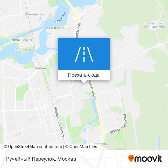 Карта Ручейный Переулок