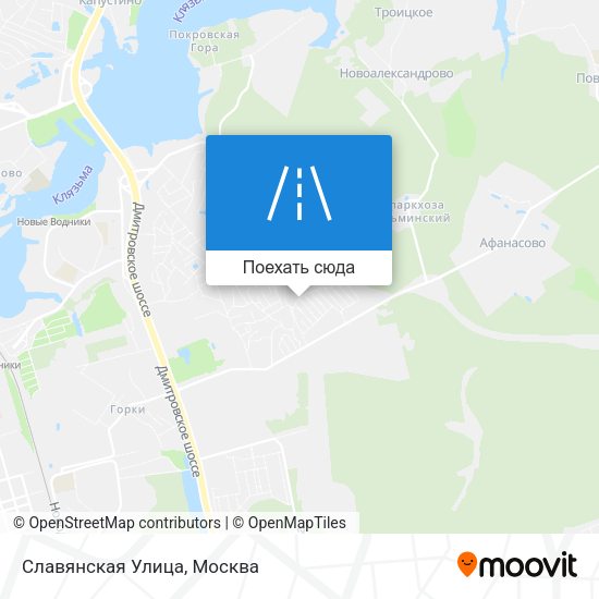 Карта Славянская Улица