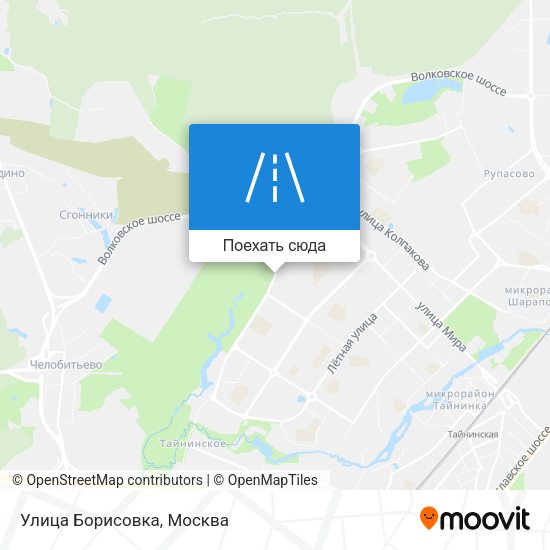 Карта Улица Борисовка