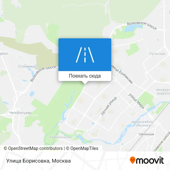 Карта Улица Борисовка