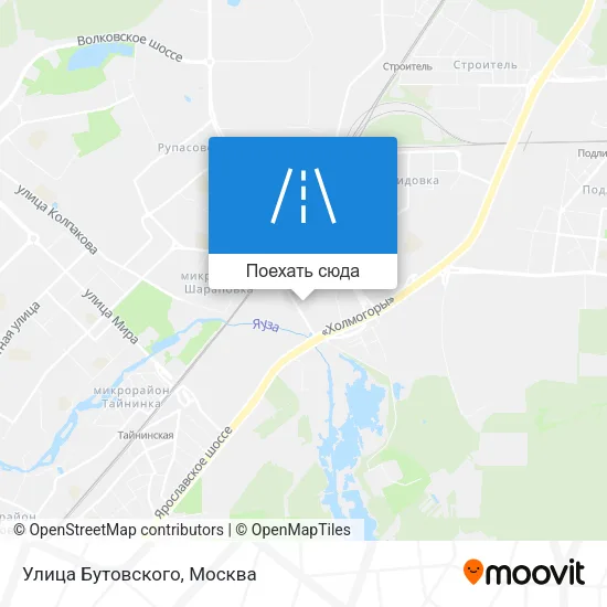 Карта Улица Бутовского