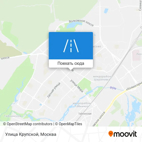Карта Улица Крупской