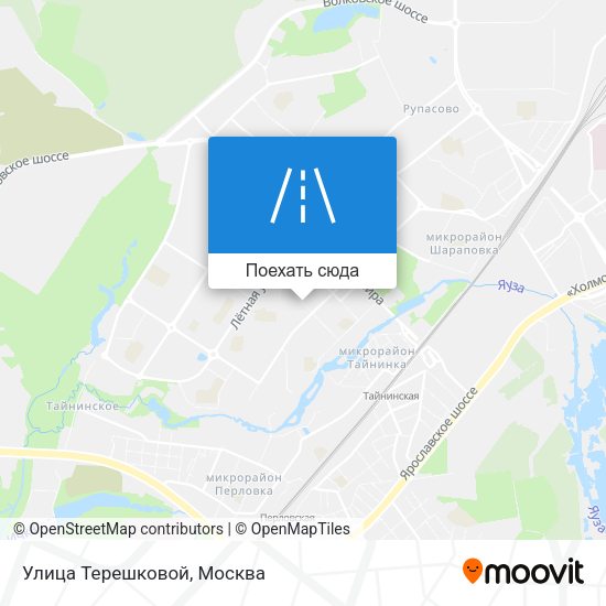 Карта Улица Терешковой