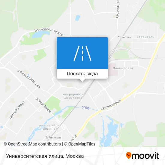 Карта Университетская Улица