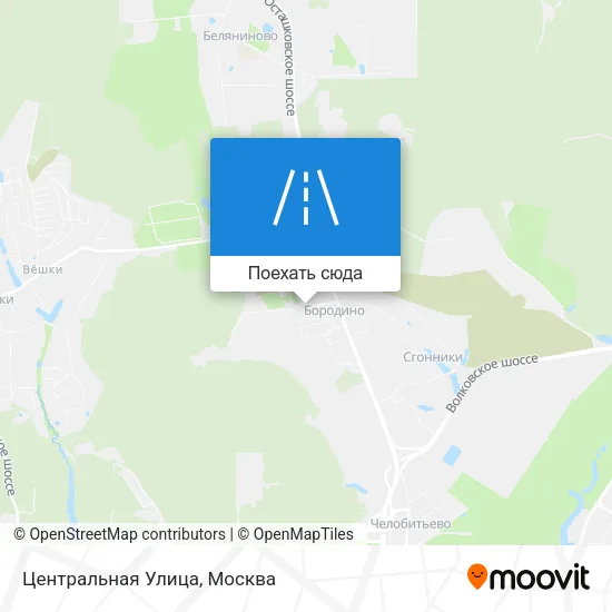 Карта Центральная Улица