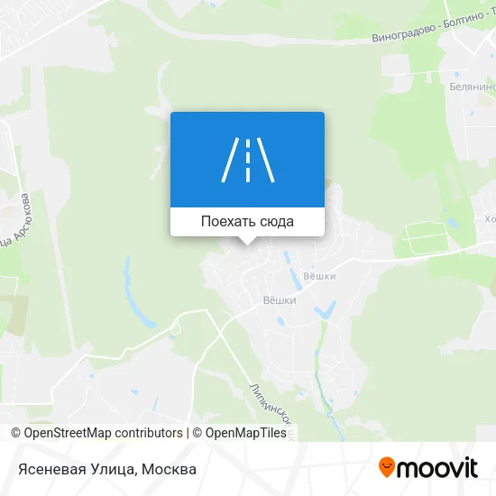 Карта Ясеневая Улица