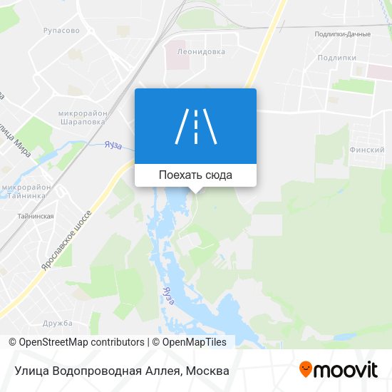 Карта Улица Водопроводная Аллея