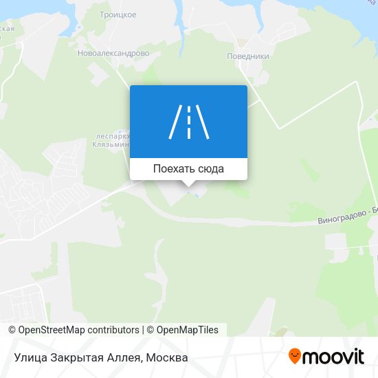 Карта Улица Закрытая Аллея