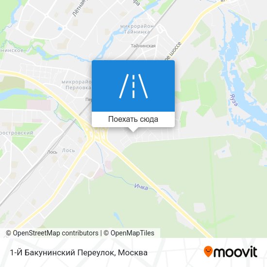 Карта 1-Й Бакунинский Переулок