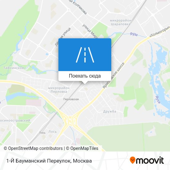 Карта 1-Й Бауманский Переулок