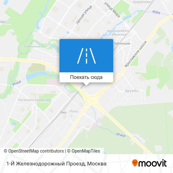 Карта 1-Й Железнодорожный Проезд