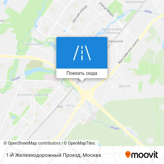 Карта 1-Й Железнодорожный Проезд