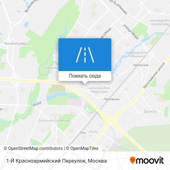 Карта 1-Й Красноармейский Переулок