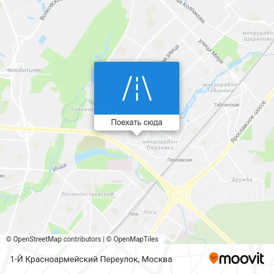 Карта 1-Й Красноармейский Переулок