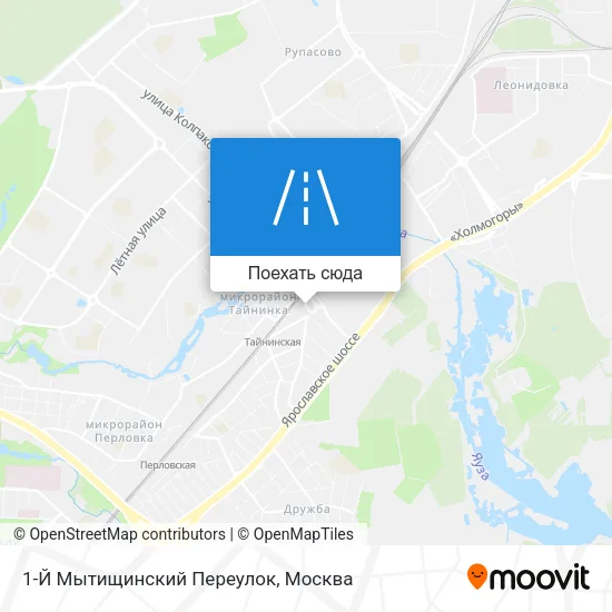 Карта 1-Й Мытищинский Переулок