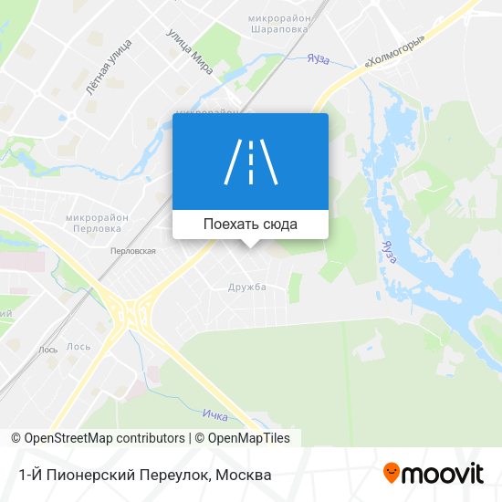 Карта 1-Й Пионерский Переулок