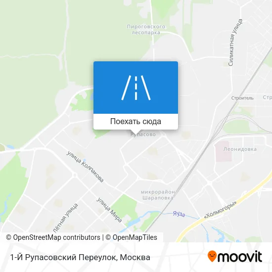 Карта 1-Й Рупасовский Переулок
