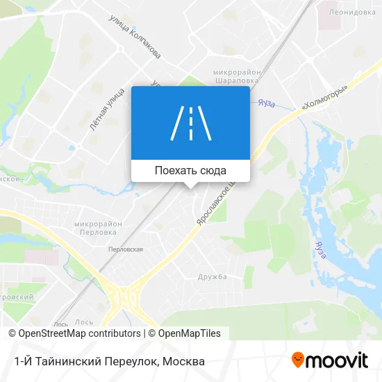 Карта 1-Й Тайнинский Переулок