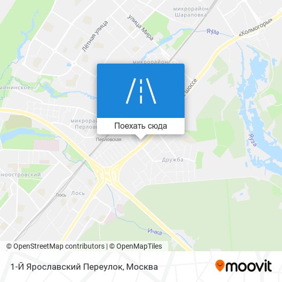 Карта 1-Й Ярославский Переулок