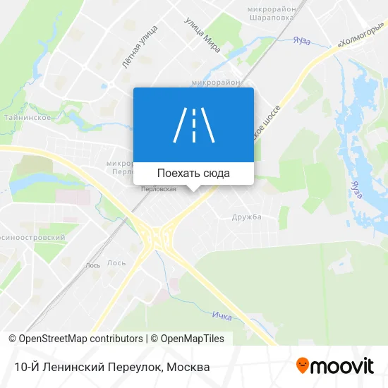Карта 10-Й Ленинский Переулок