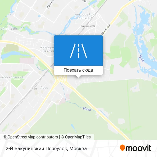 Карта 2-Й Бакунинский Переулок