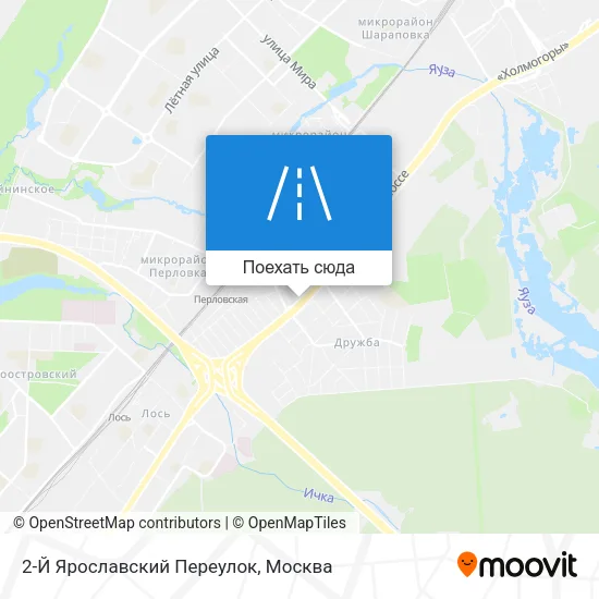 Карта 2-Й Ярославский Переулок