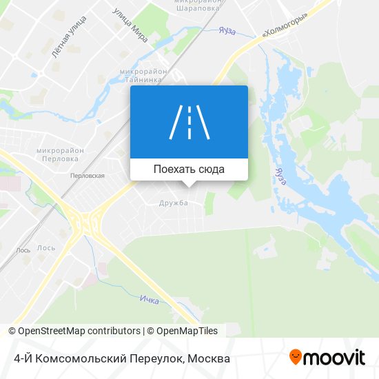 Карта 4-Й Комсомольский Переулок