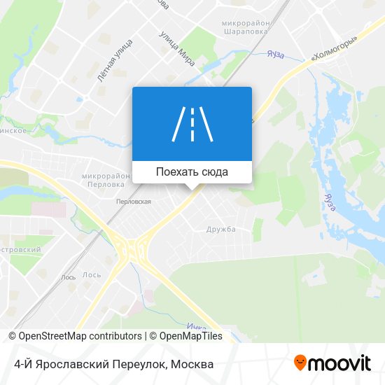 Карта 4-Й Ярославский Переулок