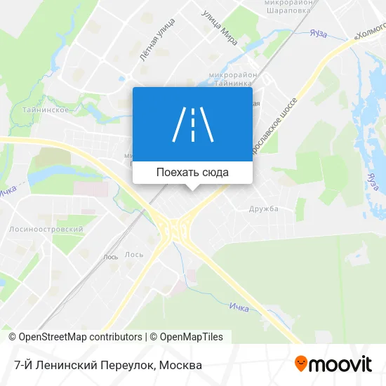 Карта 7-Й Ленинский Переулок