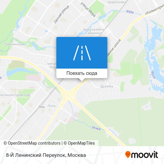 Карта 8-Й Ленинский Переулок