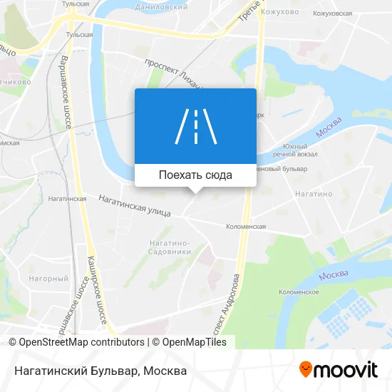 Карта Нагатинский Бульвар