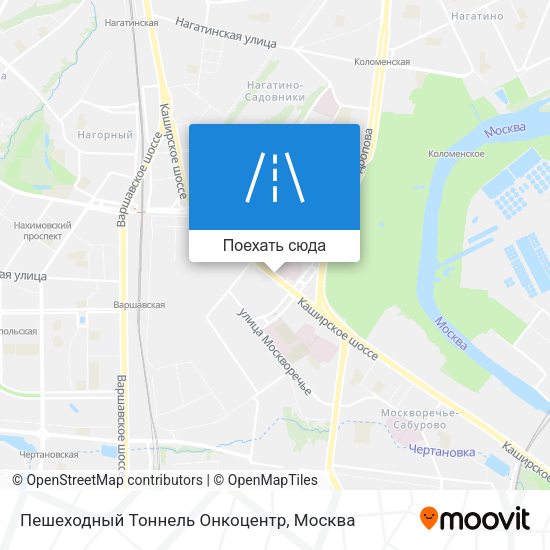 Карта Пешеходный Тоннель Онкоцентр