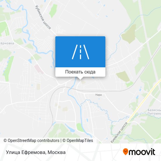 Карта Улица Ефремова