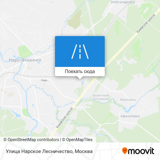 Карта Улица Нарское Лесничество