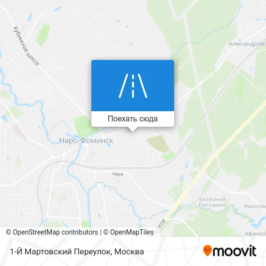 Карта 1-Й Мартовский Переулок
