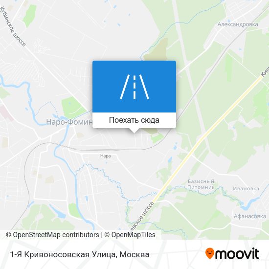 Карта 1-Я Кривоносовская Улица