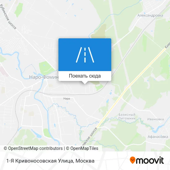 Карта 1-Я Кривоносовская Улица