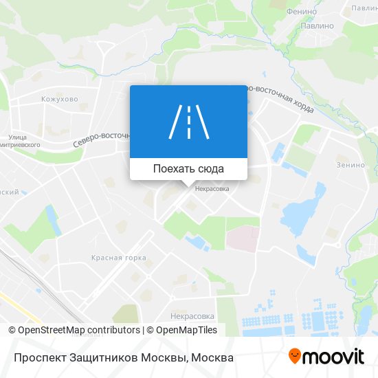 Карта Проспект Защитников Москвы