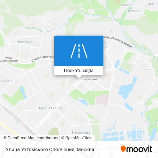 Карта Улица Ухтомского Ополчения