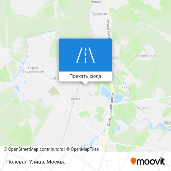 Карта Полевая Улица