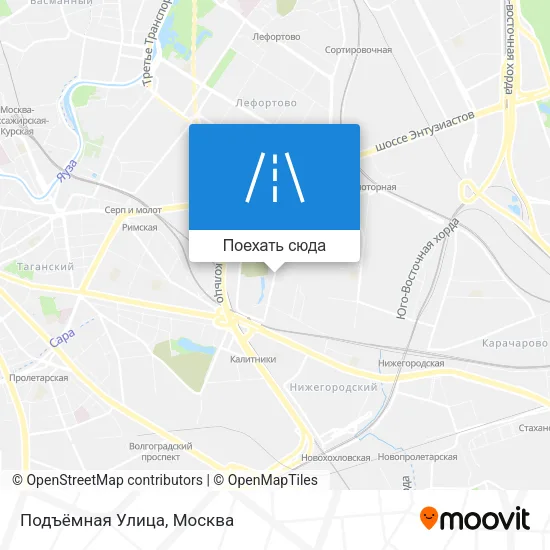Карта Подъёмная Улица