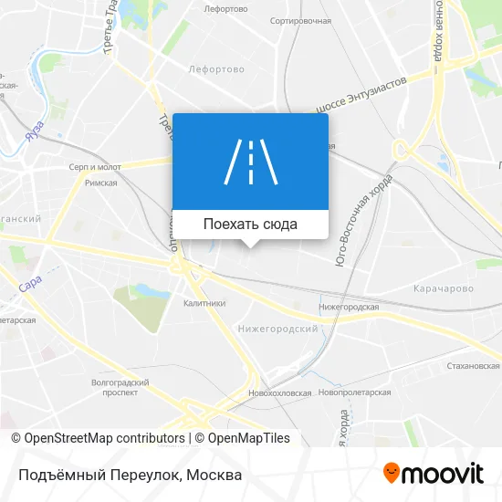 Карта Подъёмный Переулок